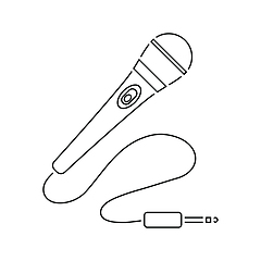 Image showing Karaoke microphone  icon