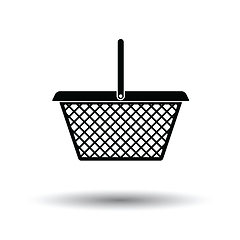 Image showing Supermarket shoping basket icon