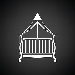 Image showing Crib with canopy icon