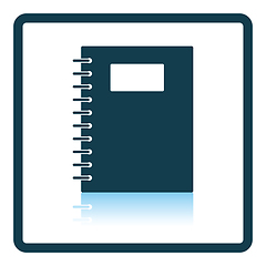 Image showing Exercise book with pen icon