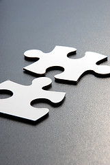 Image showing Close up shot of puzzle pieces 