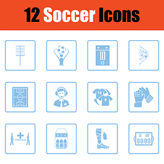 Image showing Set of soccer icons