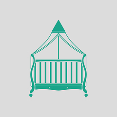 Image showing Crib with canopy icon