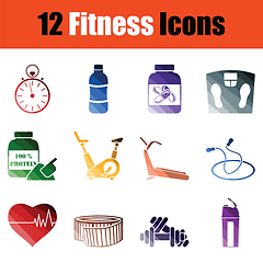 Image showing Fitness icon set