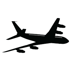 Image showing Airplane silhouette