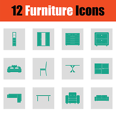 Image showing Home furniture icon set