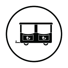 Image showing Wagon of children train icon