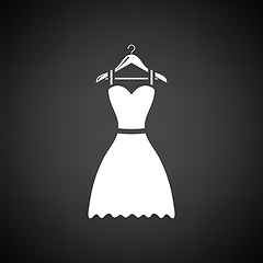 Image showing Elegant dress on shoulders icon