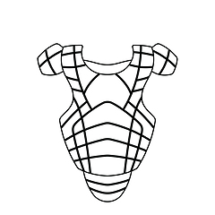 Image showing Baseball chest protector icon