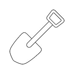 Image showing Icon of camping shovel