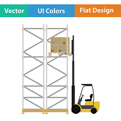 Image showing Warehouse forklift icon