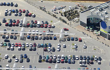 Image showing aerial view of a supermarket