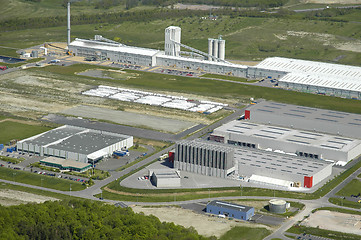 Image showing Aerial view of an industrial area