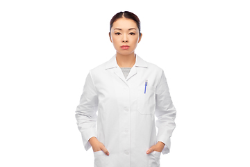 Image showing asian female doctor in white coat