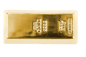 Image showing golden brick isolated