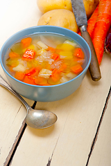 Image showing Traditional Italian minestrone soup