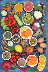 Image showing Health Food Selection for Immune System Support 