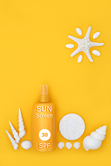 Image showing  Sunscreen UV Factor 30 Skincare Protection