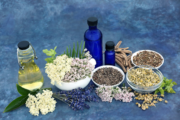 Image showing  Essential Oil Preparation for Natural Tranquilizing Drugs