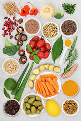 Image showing Healthy Vegan Food to Boost the Immune System  