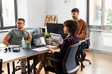 Image showing business team or startuppers working at office