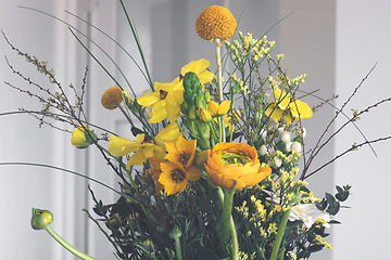 Image showing Colorful Easter decoration with flowers