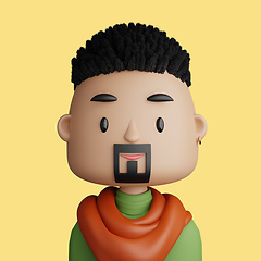 Image showing 3D cartoon avatar of smiling bearded man