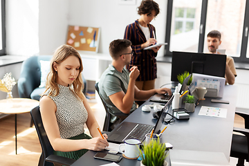 Image showing business team or startuppers working at office