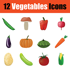 Image showing Vegetables icon set