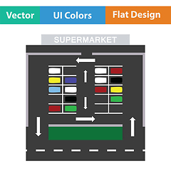 Image showing Supermarket parking square icon