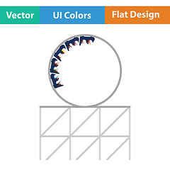 Image showing Roller coaster loop icon