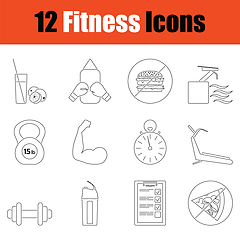 Image showing Fitness icon set