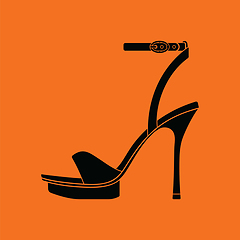 Image showing Woman high heel sandal icon