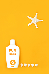 Image showing Sun Screen Factor 50 for Skin Protection