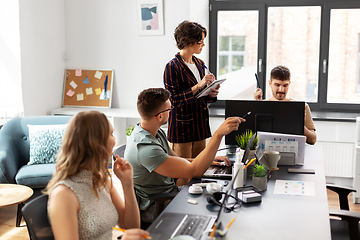 Image showing business team or startuppers working at office