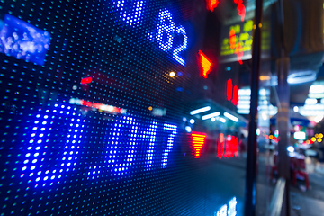 Image showing Stock market display in the street