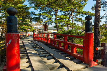 Image showing Matsushima and red bridge