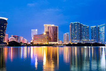 Image showing Macao cityscape at night