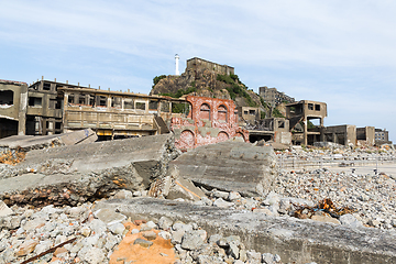 Image showing Hashima Island in Nagasaki city of japan