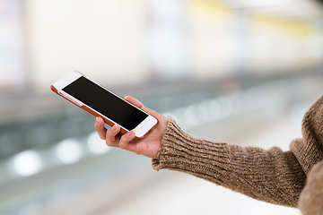 Image showing Woman use of mobile phone