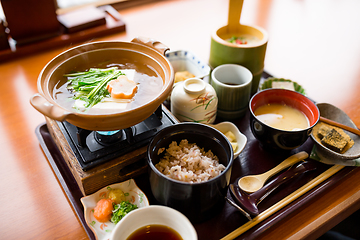 Image showing Tofu hot pot in japanese restaurant