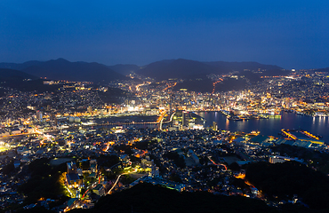 Image showing Nagasaki skyline night