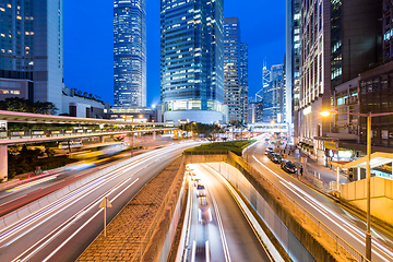 Image showing Hong Kong traffic at night