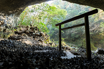 Image showing Torii in the cave