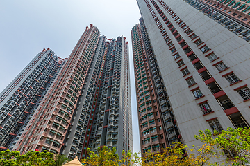 Image showing Downtown residential building facade