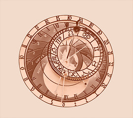 Image showing Astronomical clock-design element