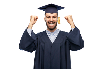 Image showing happy graduate student in mortar board