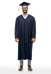 Image showing graduate student in mortar board and bachelor gown