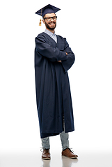 Image showing graduate student in mortar board and bachelor gown