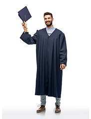 Image showing graduate student in bachelor gown with mortarboard